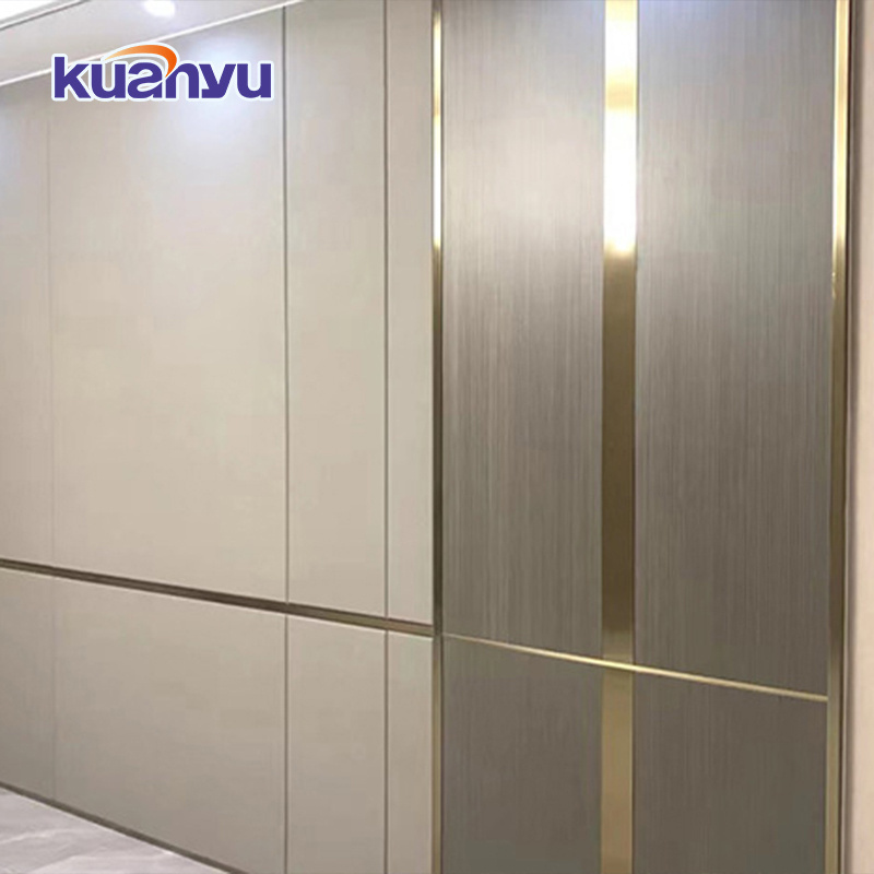 Flexible Flat Metal Strips decorative Stainless Steel Flat Strips mirror gold finish flat metal stainless steel trim