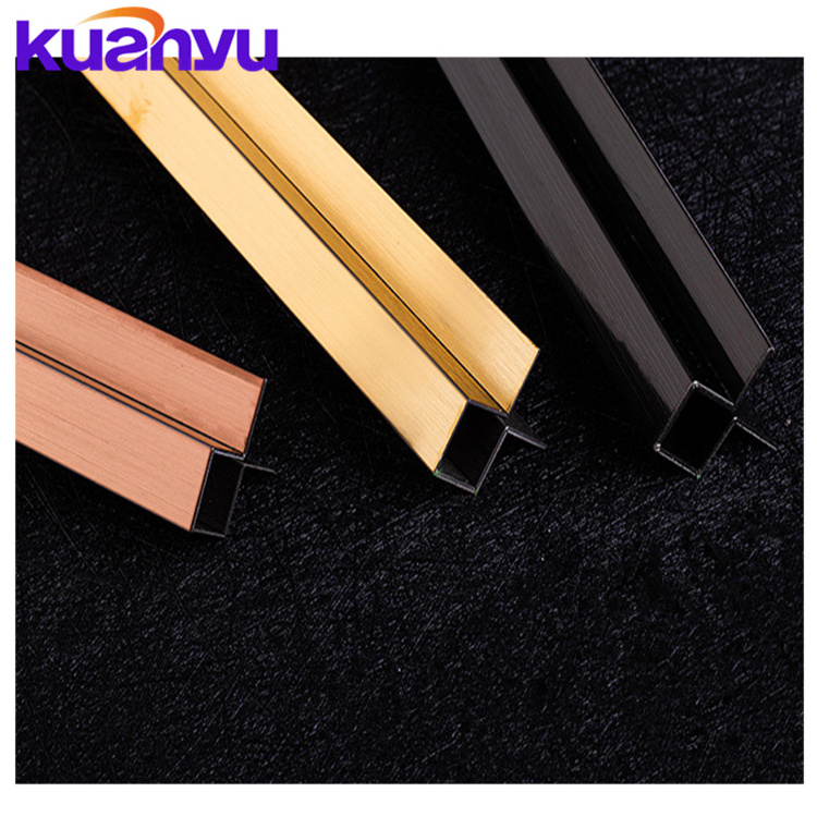 Quality Assurance Stainless Steel Decorative Brass Tile Trim  Metal Edging Ceiling Trim