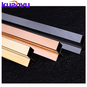 Quality Assurance Stainless Steel Decorative Brass Tile Trim  Metal Edging Ceiling Trim