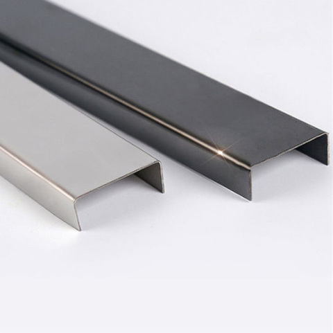 sus304 Wall SS Skirting Profile Hairline Decorative Metal Profile Stainless Steel Skirting Board