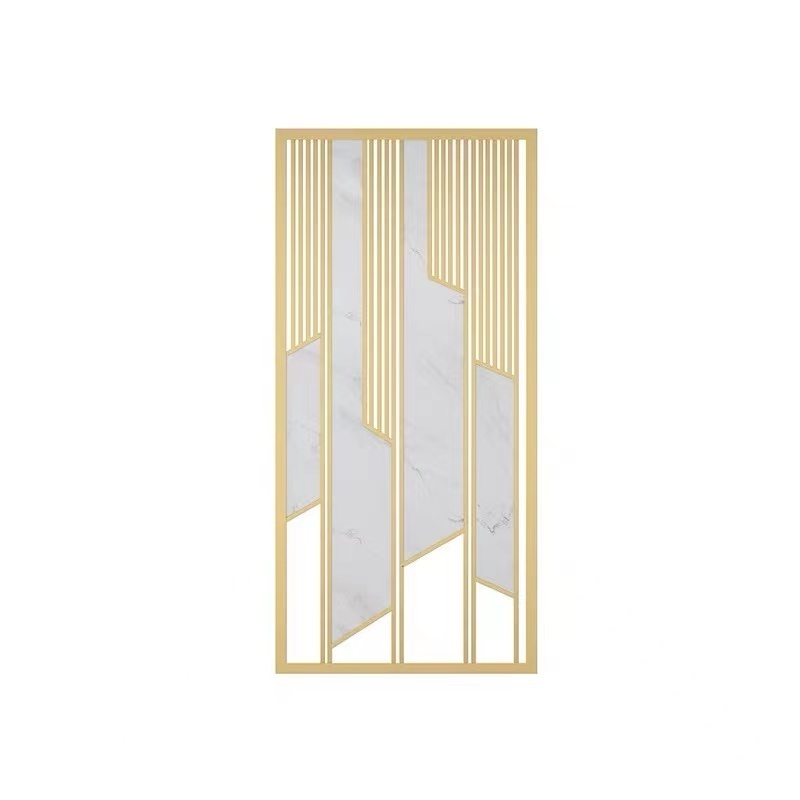 foshan Decorative Modern Screen  Classic Room Partition Stainless Steel Gold Room Divider Dining Room Divider