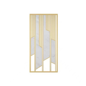 foshan Decorative Modern Screen  Classic Room Partition Stainless Steel Gold Room Divider Dining Room Divider