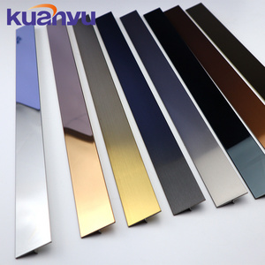 High Quality Stainless Steel T Tile Profile Tile decorative GOLD metal corner edge Trim For Hotel Decoration