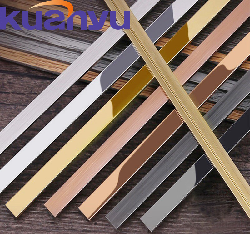 Tile Corner Gold Brushed Trims Decorative Stainless Steel Ceramic Strip