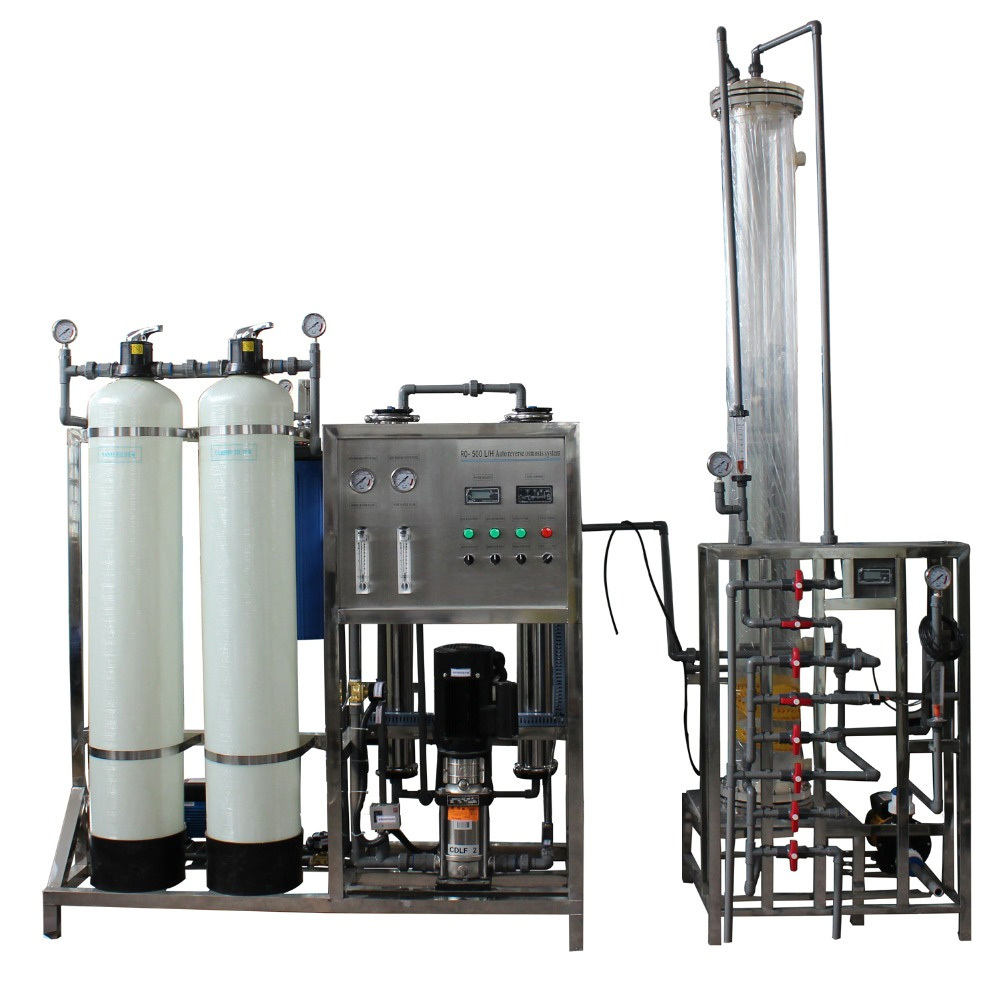 Ion Exchange Water Treatment System Fiber Glass SS 304 Mixed Bed Filter 500LPH RO Water Deionized Equipment