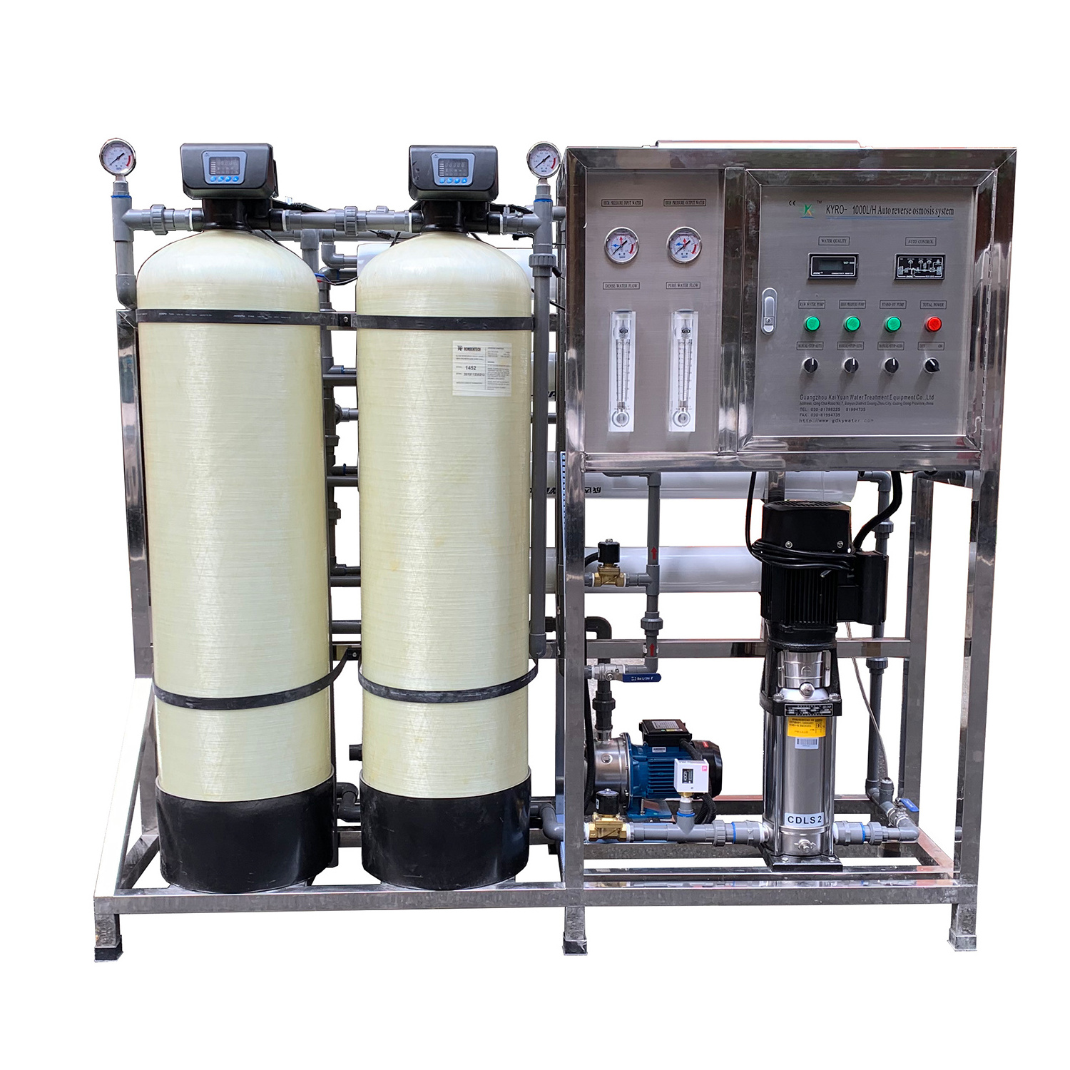 Agricultural Farm Using Auto Self Cleaning Water Purifier 1000lph Ro Plant for Dig Bore Salty Water Desalt