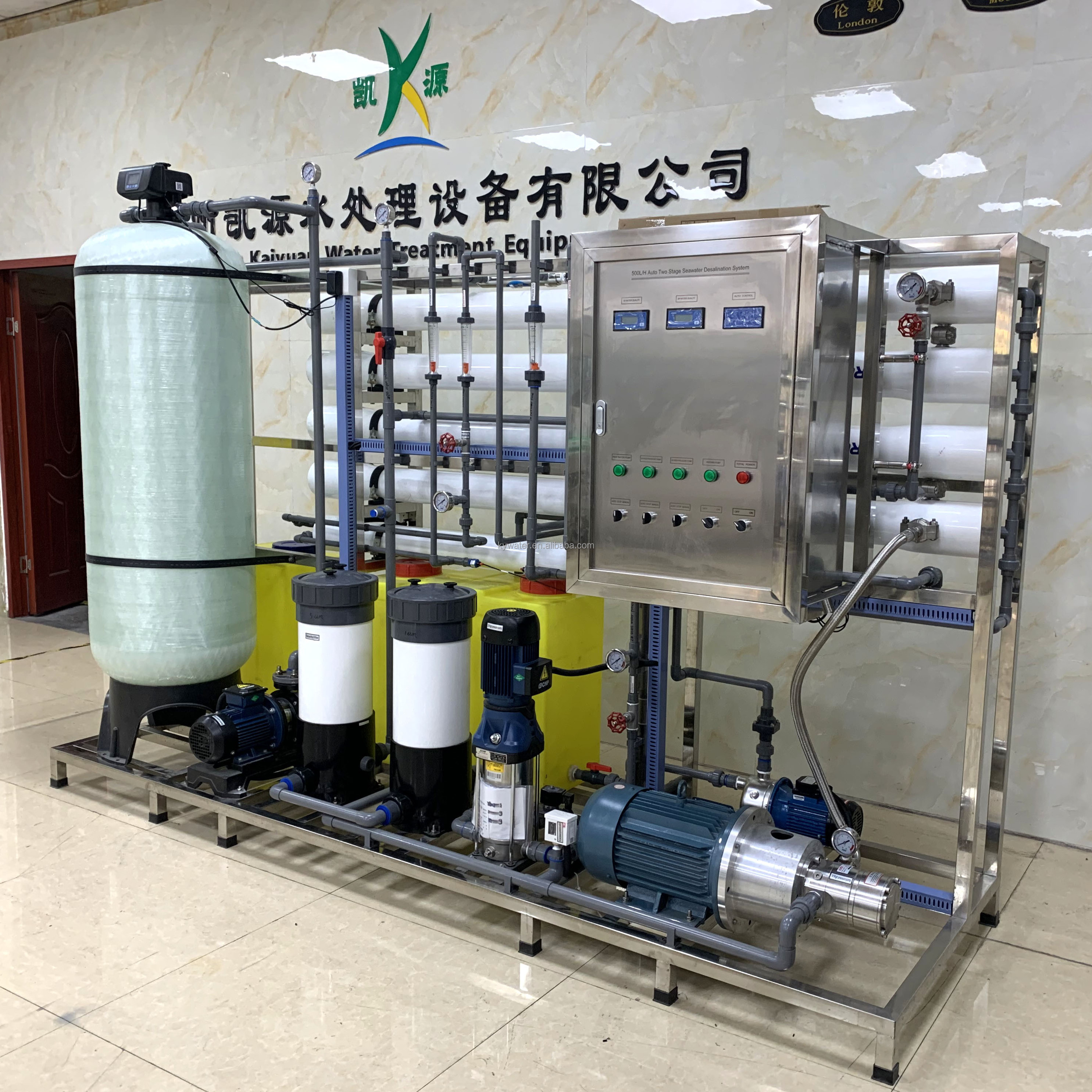 Hot Sale 1000LPH Seawater Desalination Plant For Boat High Salt Water Filtration System Drinking Pure Water Filter