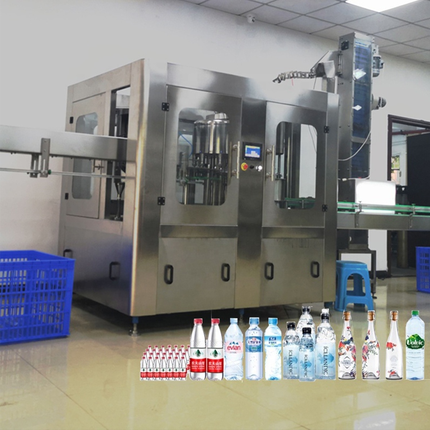 3000BPH automatic pure water machine 500ml  1500ml pet bottling mineral drinking water filling production line plant equipment