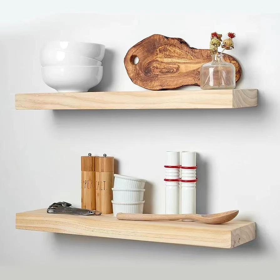 Homeforia rustic farmhouse floating shelves bedroom or living room wooden shelves for wall mounted