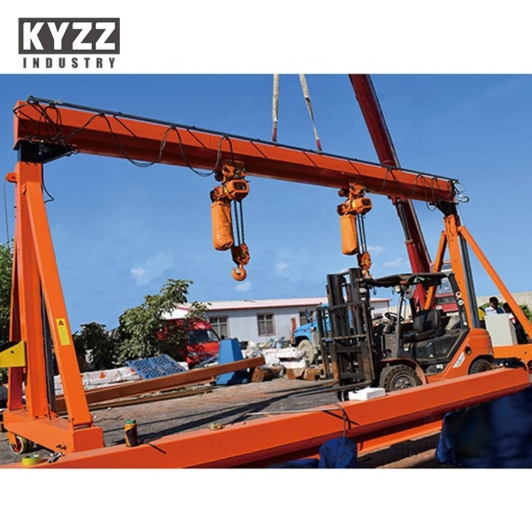 Used Mobile Rubber Tyre Gantry Crane 10 5 3 2 1 Ton Price, Small Mini Portable Gantry Crane Used China