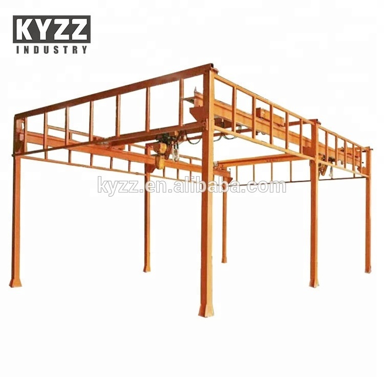 KYZZ Free Standing Workstation Used overhead Bridge Crane 2 3 5 10 20 ton Price for Sale