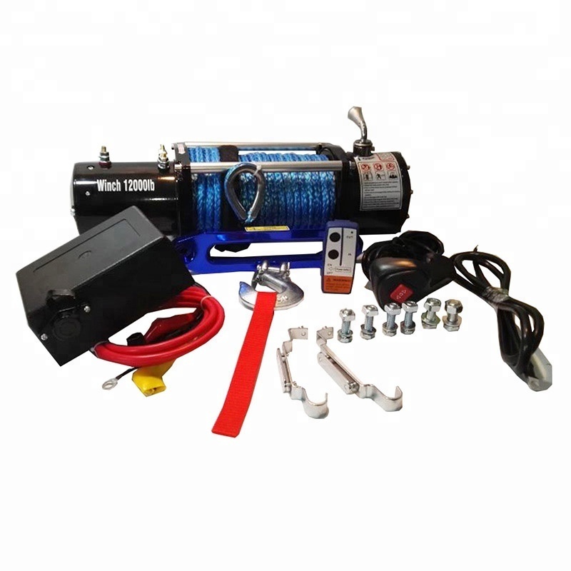 mini 12v electric winch,used 12000lbs 12V 24V offroad 4x4 car electric winch with synthetic rope