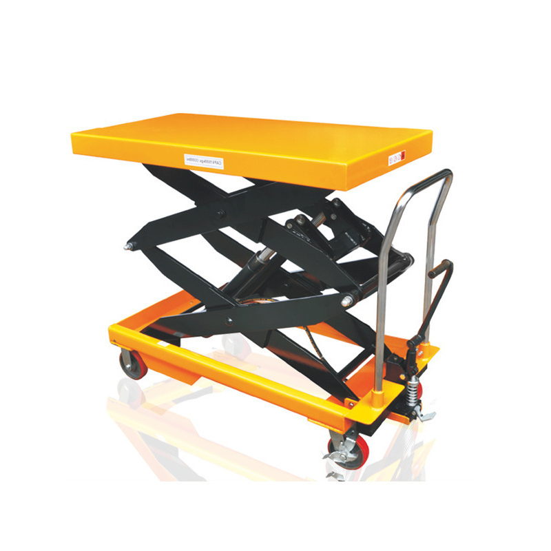 150kg 300kg 500kg manual Hydraulic scissor lifting table truck folded lifting platform