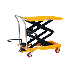 150kg 300kg 500kg manual Hydraulic scissor lifting table truck folded lifting platform