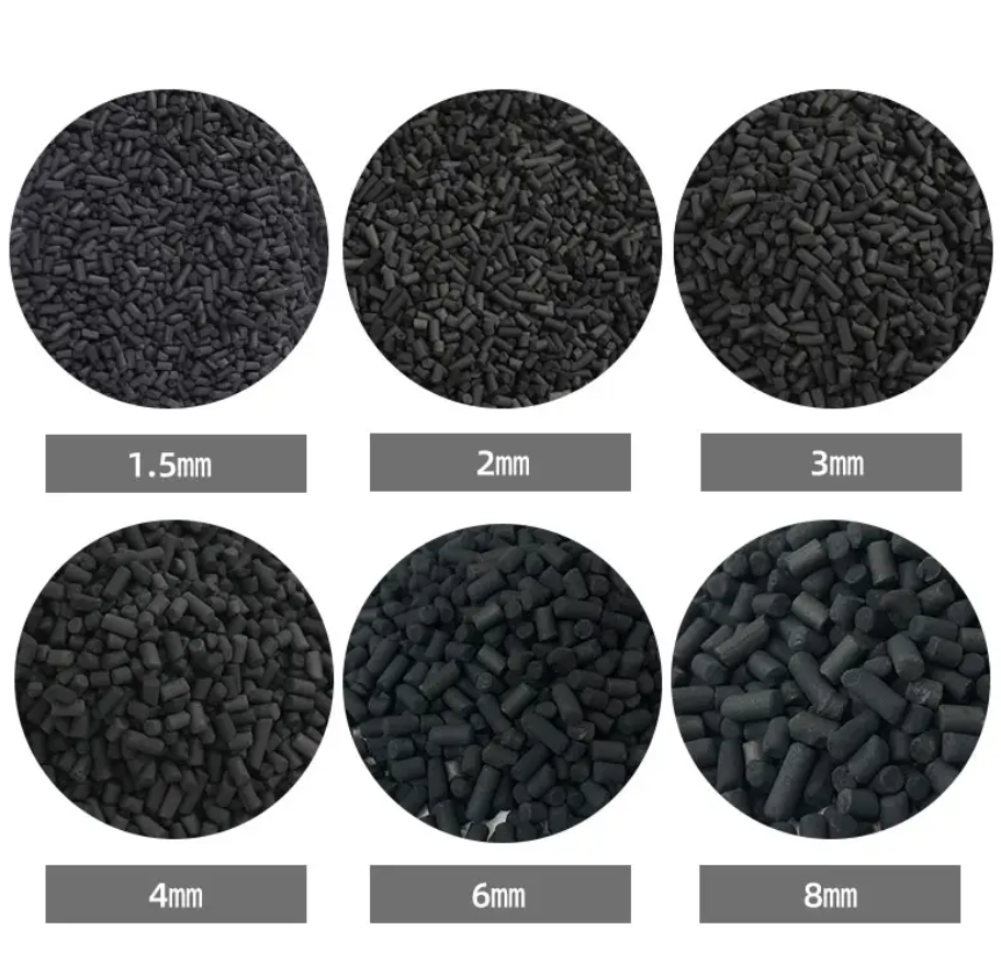 3mm 4mm Factory Price Columnar Active Charcoal Bulk Coal Pellet Activated Carbon