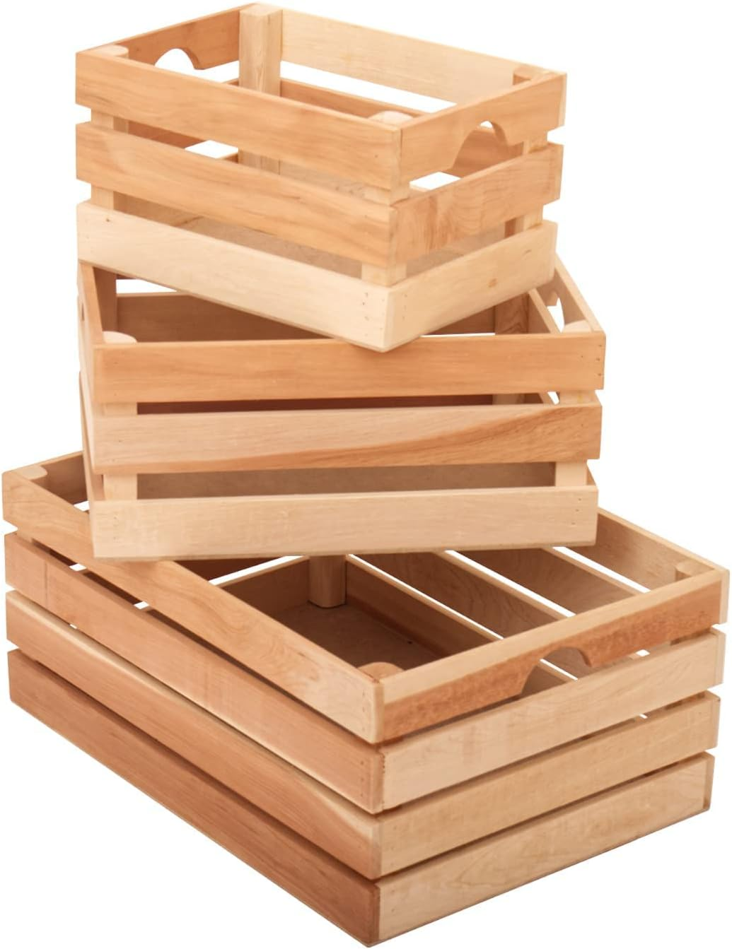 2024 Cheap Wooden Gift Beer Wine Fruit Crate Wood Storage Box Basket Packing Decorative box best price