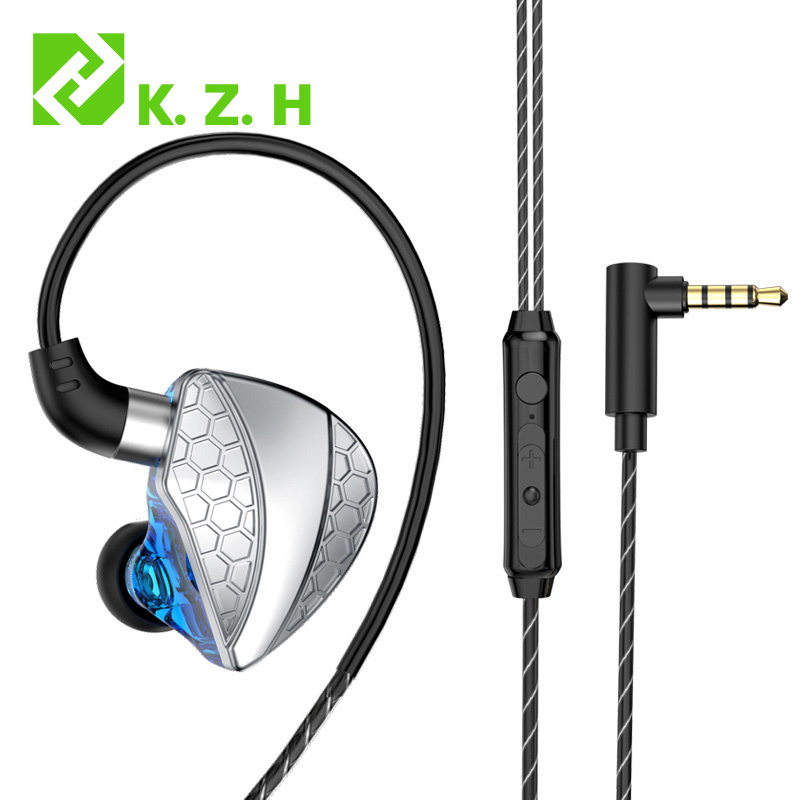 A QKZ Hi6T Dynamic Wired Music Earphones HIFI Bass Earbuds In Ear Sport Noise Cancelling Headphone With Mic