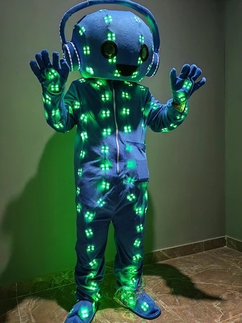 LED Suits Luminous Costumes Party Nightclub DJ Mascot Light Up Robot Clothing Stage Doll Cosplay Glowing Suit Adult Women Men