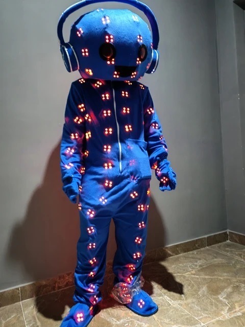 LED Suits Luminous Costumes Party Nightclub DJ Mascot Light Up Robot Clothing Stage Doll Cosplay Glowing Suit Adult Women Men