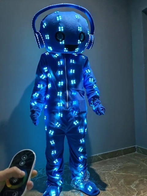 LED Suits Luminous Costumes Party Nightclub DJ Mascot Light Up Robot Clothing Stage Doll Cosplay Glowing Suit Adult Women Men