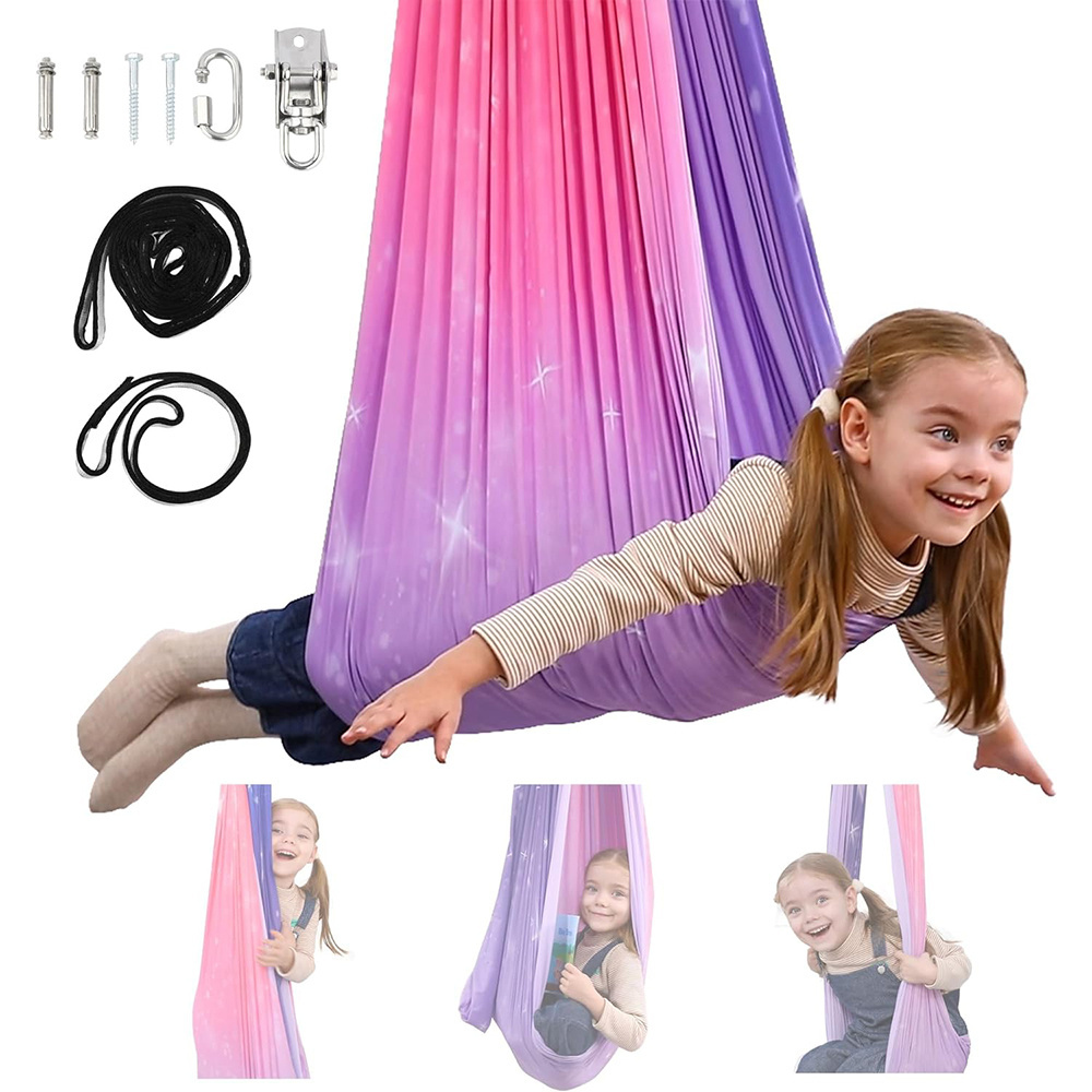 sensory therapy swing for kids 360 rotation customized double layers indoor hanging hammock autism training equipment chair