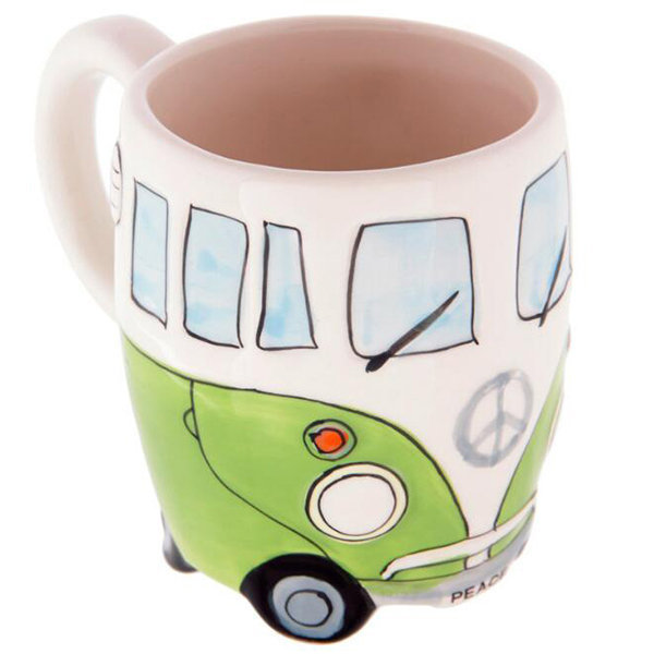 Creative Ceramic Coffee Cup Lovely Camper Van Retro Bus Mug Vintage Hipster Car Bus Tea Mug Cup Gifts For Kids Christmas