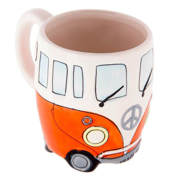 Creative Ceramic Coffee Cup Lovely Camper Van Retro Bus Mug Vintage Hipster Car Bus Tea Mug Cup Gifts For Kids Christmas