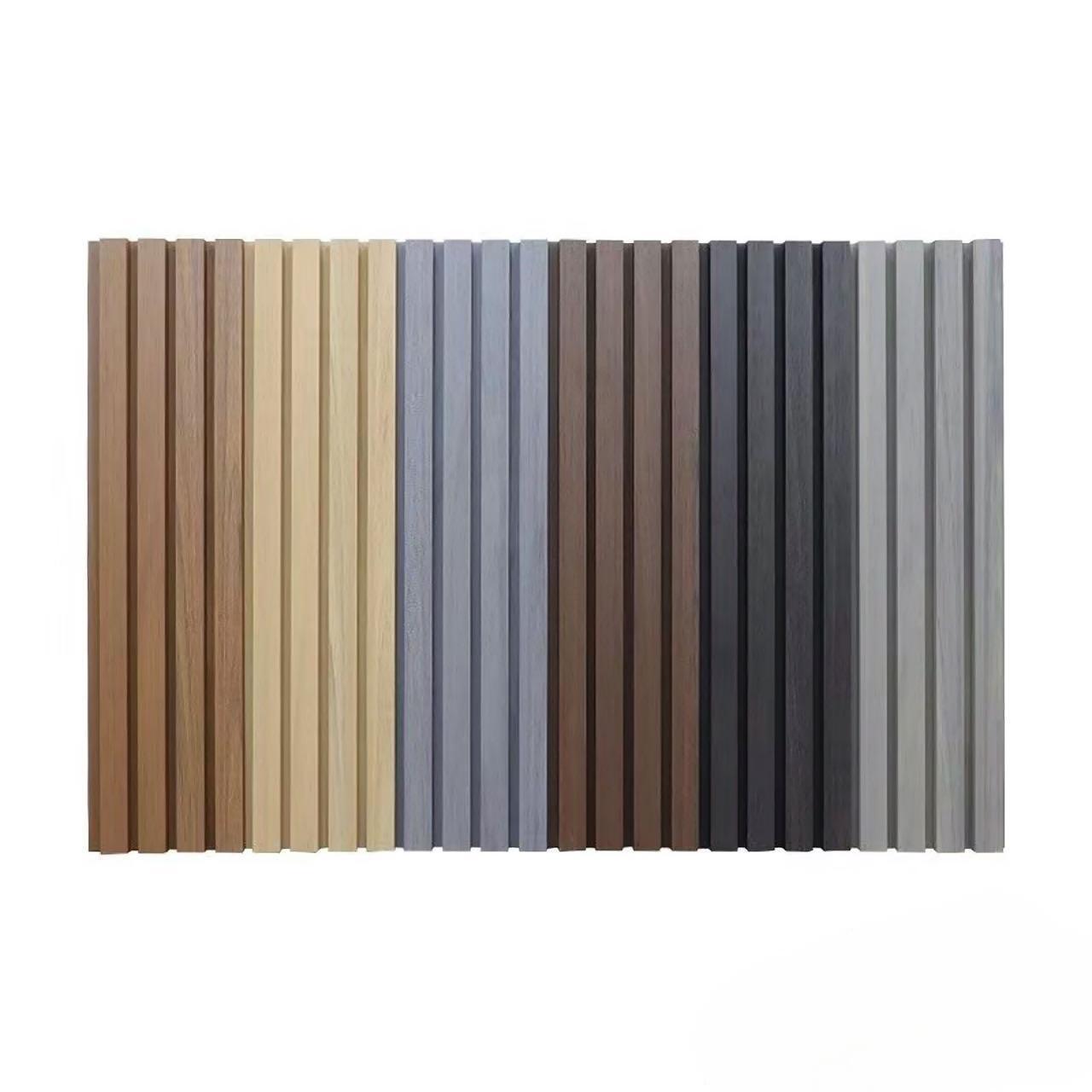 cladding wooden grain fluted pvc wpc wall panel for decoration outdoor indoor household