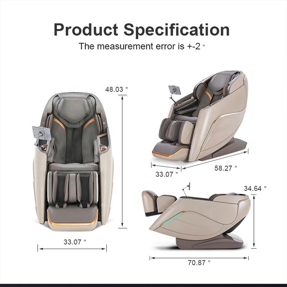 Luxury Modern Foot Full Body 3D Hand Electric AI Smart Recliner SL Track Zero Gravity Shiatsu 4D Massage Chair for Home Office