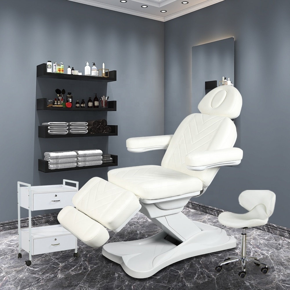 In Store Luxury 3 Motors Spa Salon Adjustable Height Electric Beauty Esthetician Bed Facial Cosmetic Dermatology Aesthetic Chair