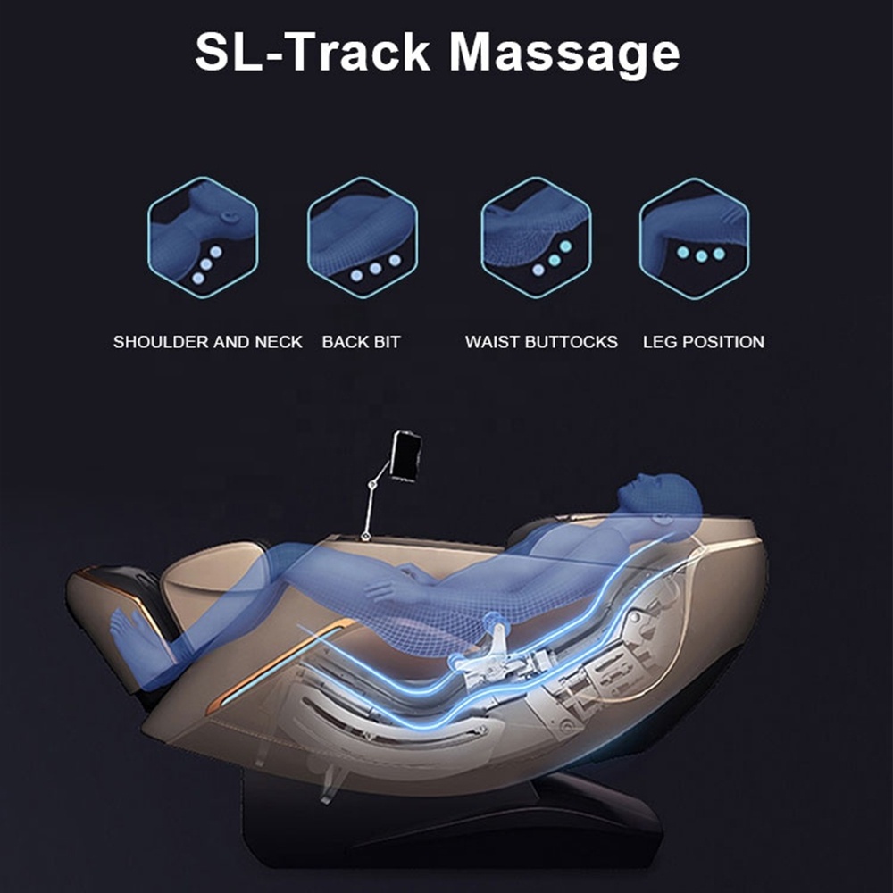 Luxury Modern Foot Full Body 3D Hand Electric AI Smart Recliner SL Track Zero Gravity Shiatsu 4D Massage Chair for Home Office