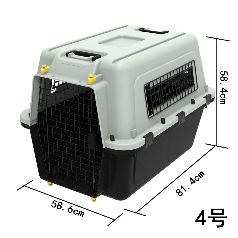 Extra Large Dog Carrier With Wheels For Pet Travel Easy To Move Dog Carrier Cage With Pull-out Rod For Pets under 60kg