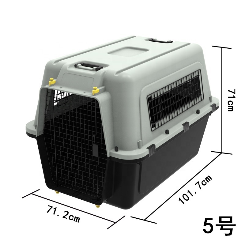 Extra Large Dog Carrier With Wheels For Pet Travel Easy To Move Dog Carrier Cage With Pull-out Rod For Pets under 60kg