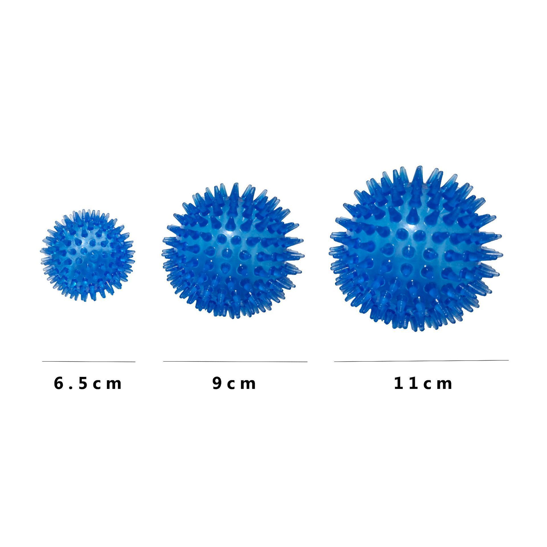 Wholesale multi-color pet toy training ball interact teeth cleaning TPR Pet squeak Toy Spike Ball