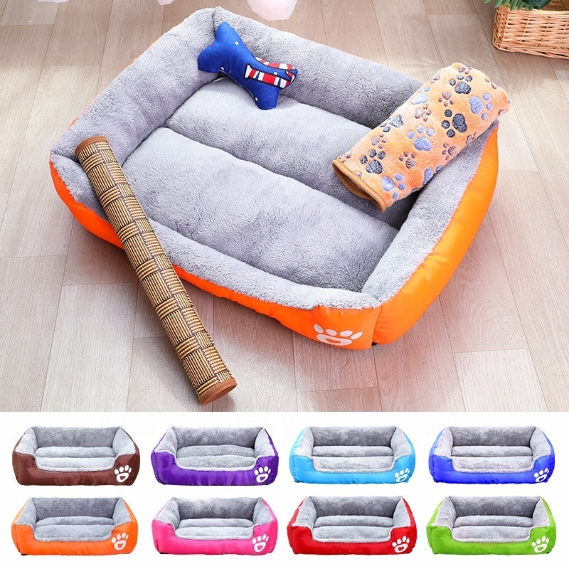 Large Dog Bed Soft Plush Pet Sofa Kennel Cushion Pad Crate Mat Blanket Car Seat Cover for Small Medium Large Dogs Puppy Cats