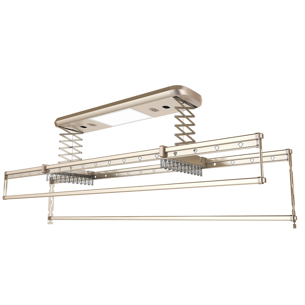 balcony ceiling clothes drying gold rack smart clothes hanger clothes dryer rack