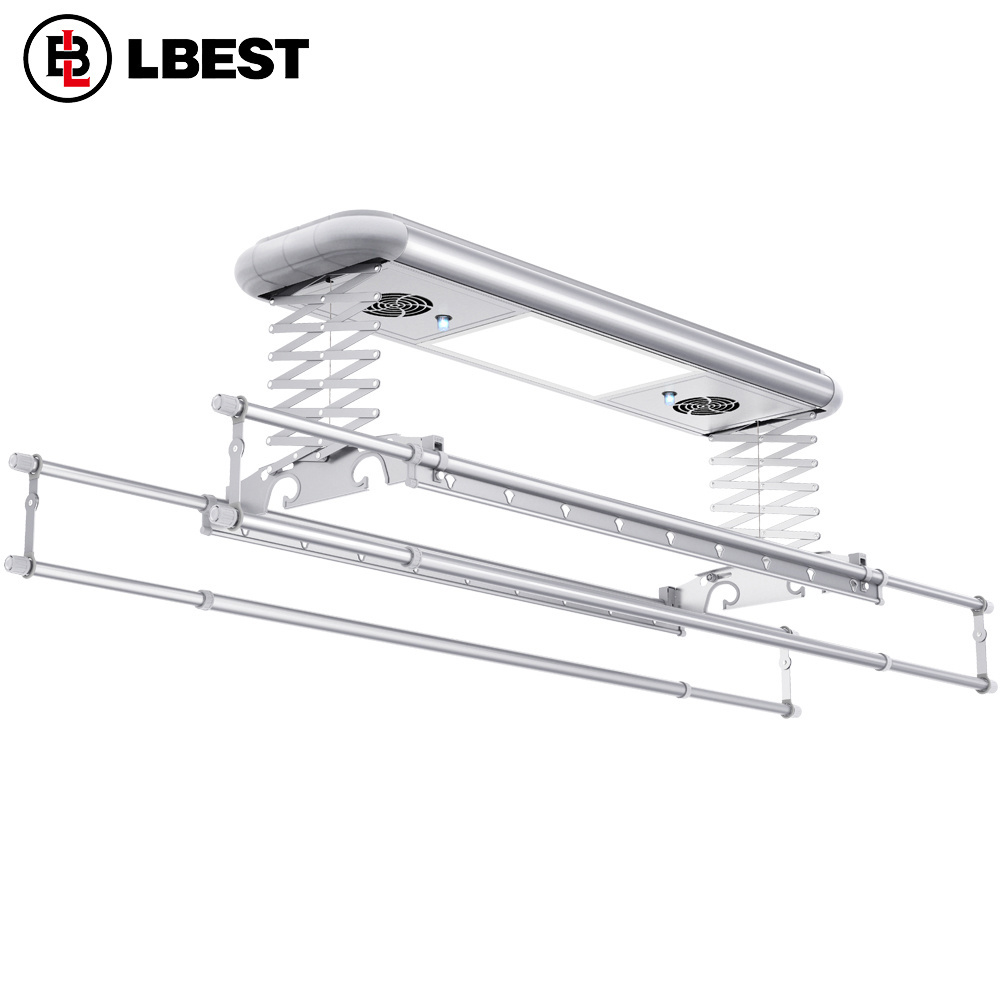 balcony ceiling mounted laundry rack wall smart metal clothes airer retractable remote control garment hanger clothing rack