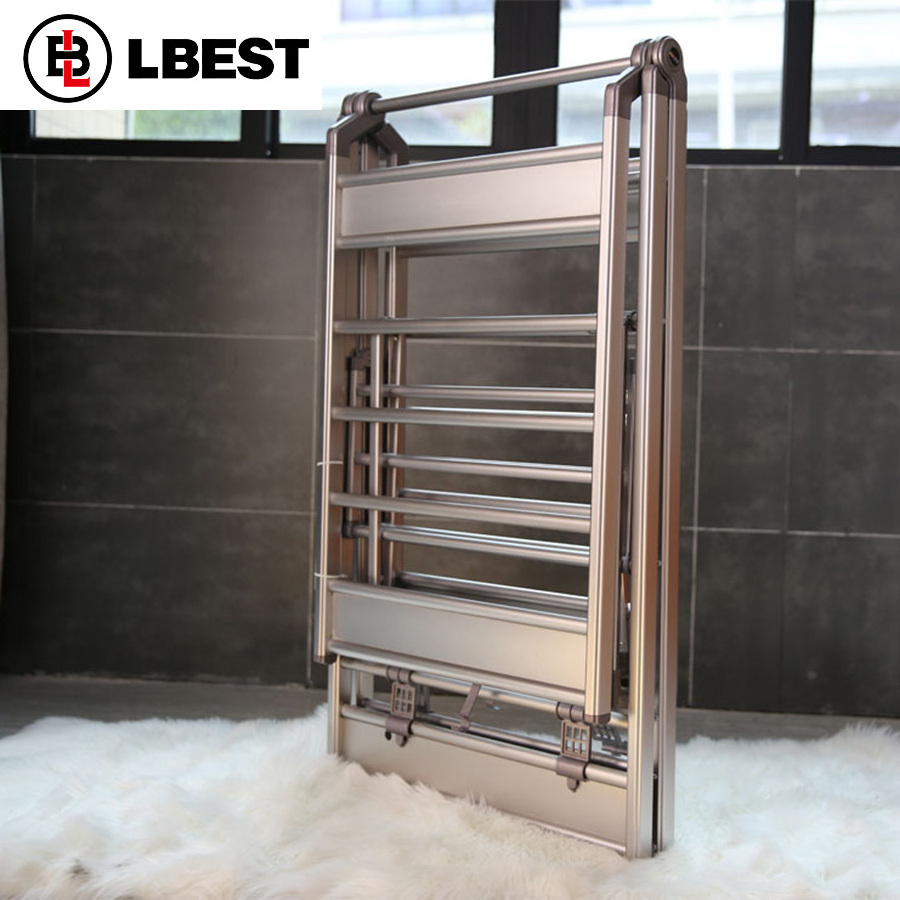 Foldable stainless steel clothes hanger drying stand rack