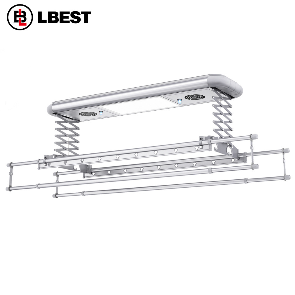 balcony ceiling mounted laundry rack wall smart metal clothes airer retractable remote control garment hanger clothing rack