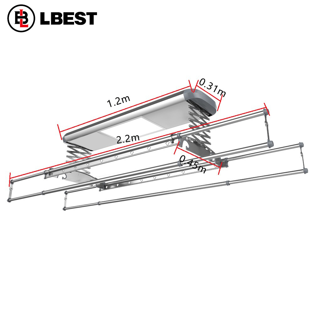 Coat hanger foldable clothes rack line pole with heater