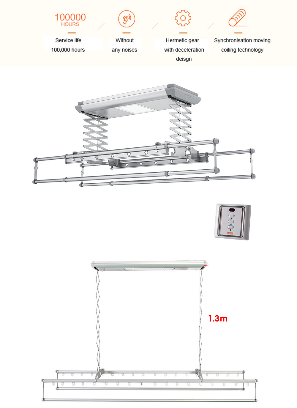 Small Auto Lift Electric Drying Automatic Clothes Machine Mini Wall Mounted Cloth Drying Rack For Home