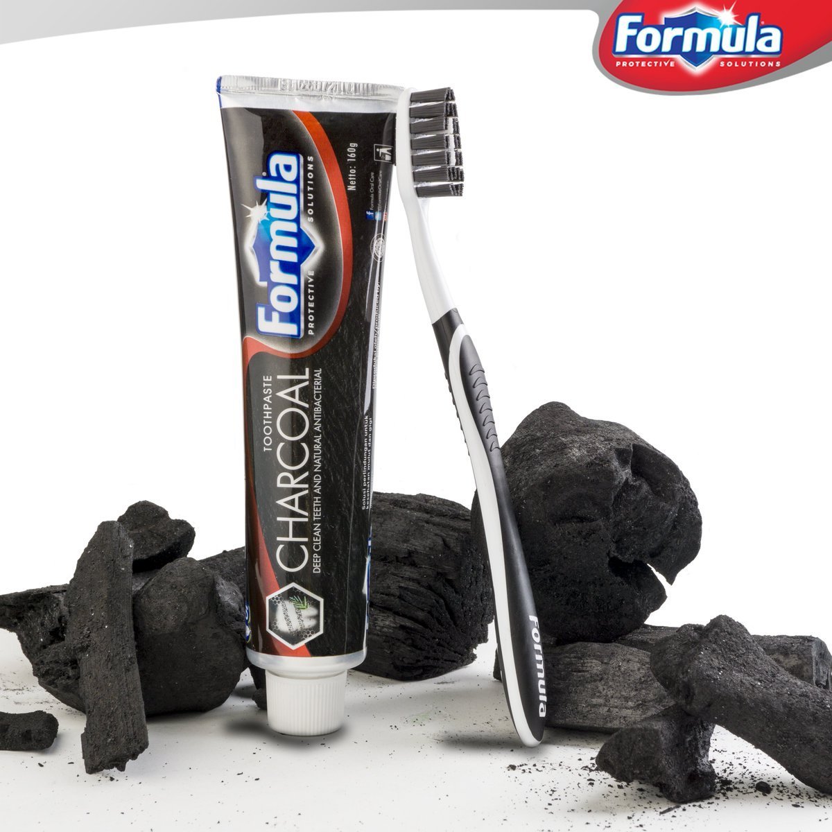 Formula Toothpaste 160gr Charcoal Deep Clean and Natural Anti Bacterial Oral Care Adult Toothpaste