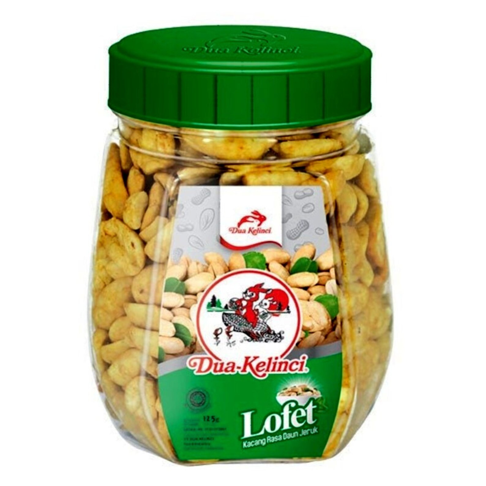 Wholesale Dua Kelinci Lofet Peanuts 125gr Salty With Lime Leaves Aroma Original Indonesia Taste Nuts Snacks