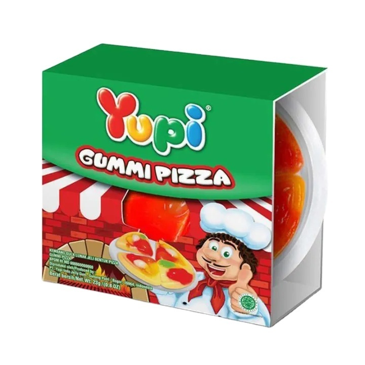 Product New Yupi Gummy Candies 23gr Pizza & Noodle Variant Fruity Chewy Packing Gummy Candy