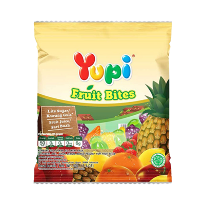 NEW Yupi Gummy Candies  40gr Fruit Bites Flavor Soft Chewy Fruity Sour Sweet Popular Gummy Candy