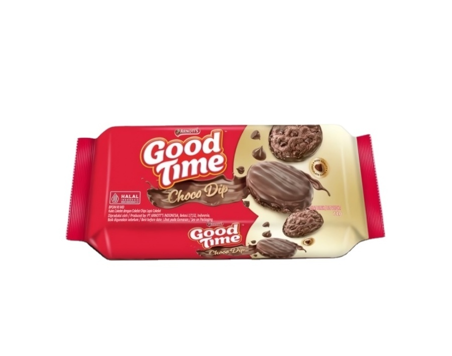 Good Time Cookies 71gr Choco Dip Sandwich Chocolate Cream Choco Chips Double Sweet Crispy Biscuits