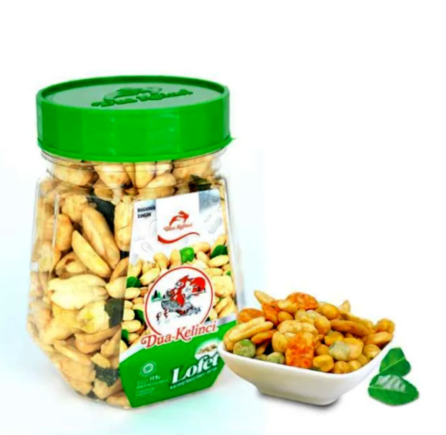 Wholesale Dua Kelinci Lofet Peanuts 125gr Salty With Lime Leaves Aroma Original Indonesia Taste Nuts Snacks