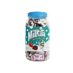 Milkita Candy 490gr in Jar Assorted Flavour Sweet Chocolate Fruity Milky Taste Multi Color Kids Favourite Candy