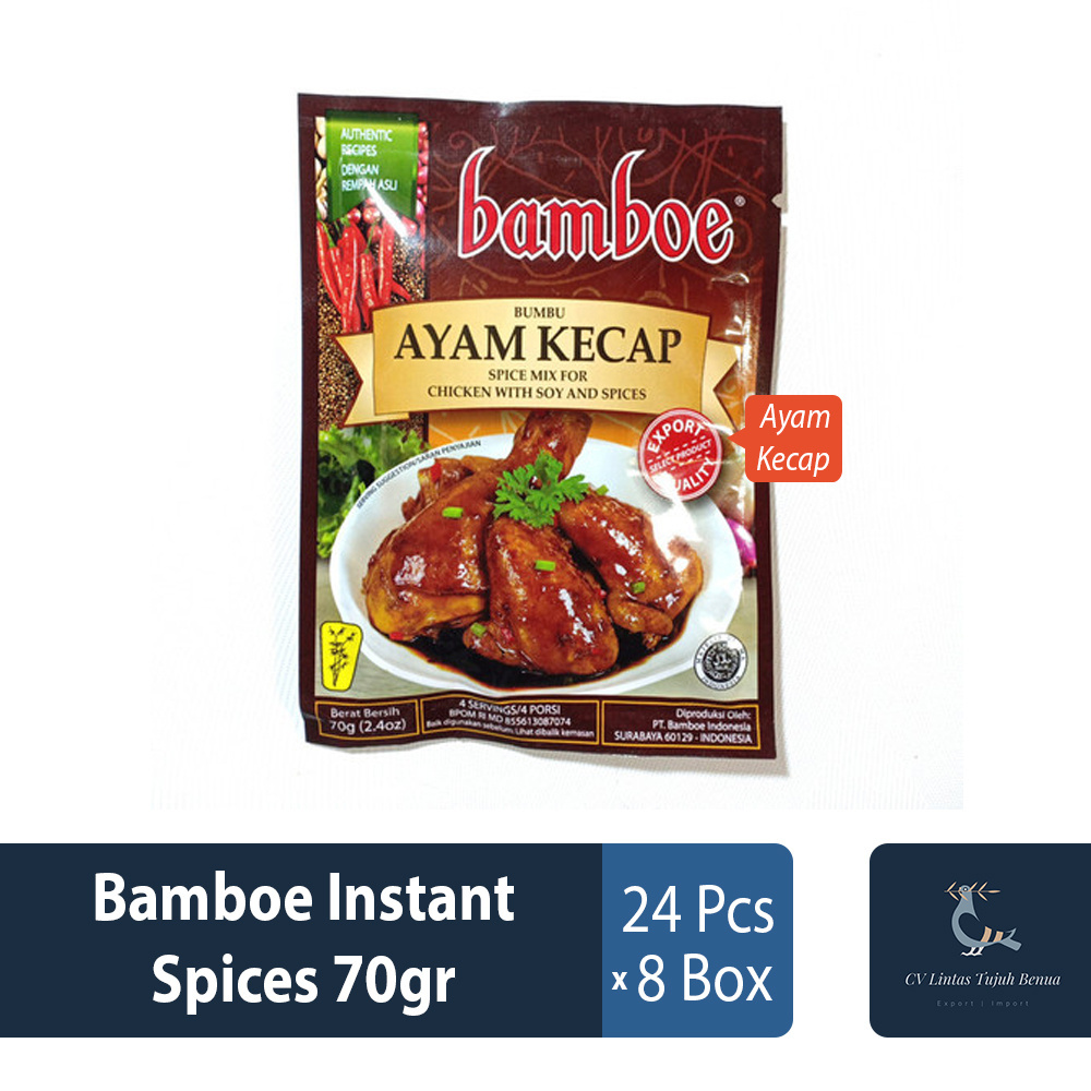 Wholesale Bamboe Instant Spices 70gr Supply Halal seasoning Ayam Kecap variant from Indonesia