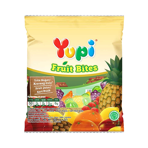 NEW Yupi Gummy Candies  40gr Fruit Bites Flavor Soft Chewy Fruity Sour Sweet Popular Gummy Candy